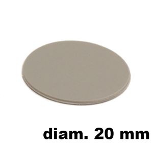 Immagine di tappi adesivi abs diam. mm. 20 grigio 94121 foglio 15 tappi                                                                                           