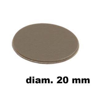 Immagine di tappi adesivi abs diam. mm. 20 grigio 94183 foglio 15 tappi                                                                                           