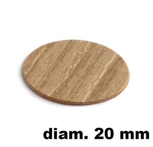 Immagine di tappi adesivi abs diam. mm. 20 larice 6905 foglio 15 tappi                                                                                           