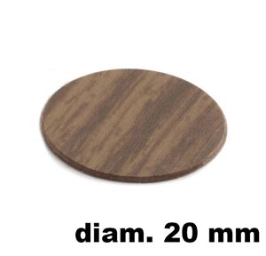 Immagine di tappi adesivi abs diam. mm. 20 larice 9136 foglio 15 tappi                                                                                           