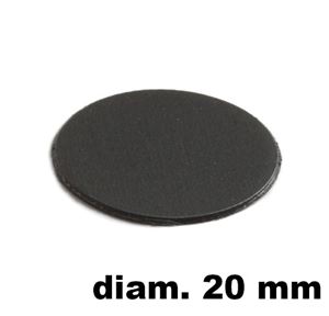 Immagine di tappi adesivi abs diam. mm. 20 nero 657 foglio 15 tappi                                                                                           