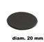 Immagine di tappi adesivi abs diam. mm. 20 nero 657 foglio 15 tappi                                                                                           