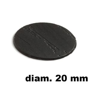 Immagine di tappi adesivi abs diam. mm. 20 nero 657plr2 foglio 15 tappi                                                                                           