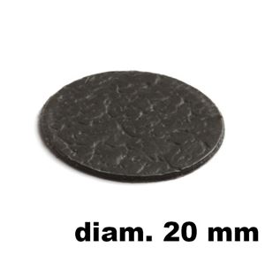 Immagine di tappi adesivi abs diam. mm. 20 nero 670 foglio 15 tappi                                                                                           