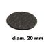 Immagine di tappi adesivi abs diam. mm. 20 nero 670 foglio 15 tappi                                                                                           