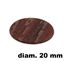 Immagine di tappi adesivi abs diam. mm. 20 noce 6080plr2 foglio 15 tappi                                                                                           