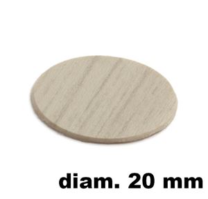 Immagine di tappi adesivi abs diam. mm. 20 olmo  4742 foglio 15 tappi                                                                                           