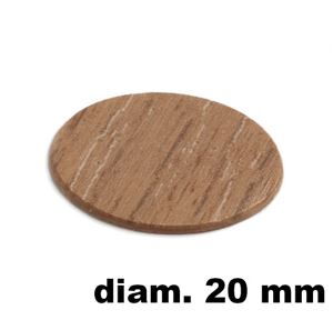 Immagine di tappi adesivi abs diam. mm. 20 olmo  4805 foglio 15 tappi                                                                                           
