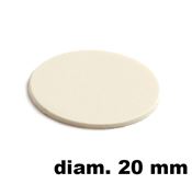 Immagine di tappi adesivi abs diam. mm. 20 panna 18056 foglio 15 tappi                                                                                           