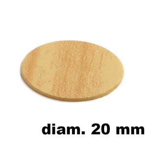 Immagine di tappi adesivi abs diam. mm. 20 pino  282 foglio 15 tappi                                                                                           