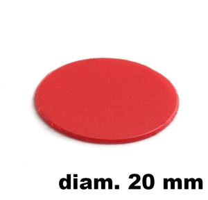 Immagine di tappi adesivi abs diam. mm. 20 rosso 48948 foglio 15 tappi                                                                                           
