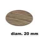 Immagine di tappi adesivi abs diam. mm. 20 rovere 40215plr2 foglio 15 tappi                                                                                           