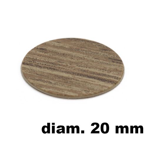 Immagine di tappi adesivi abs diam. mm. 20 rovere 40215plr2 foglio 15 tappi                                                                                           