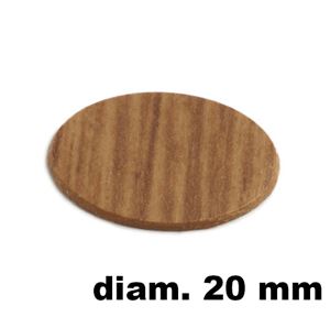 Immagine di tappi adesivi abs diam. mm. 20 rovere  4647 foglio 15 tappi                                                                                           