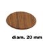 Immagine di tappi adesivi abs diam. mm. 20 rovere  4692 foglio 15 tappi                                                                                           