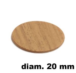 Immagine di tappi adesivi abs diam. mm. 20 rovere  4731 foglio 15 tappi                                                                                           