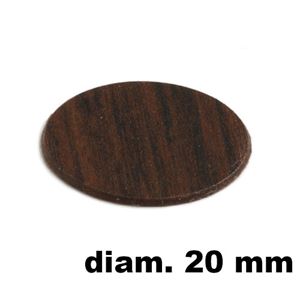Immagine di tappi adesivi abs diam. mm. 20 rovere  4753 foglio 15 tappi                                                                                           