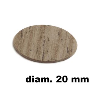 Immagine di tappi adesivi abs diam. mm. 20 rovere  4858 foglio 15 tappi                                                                                           