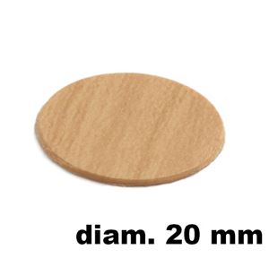 Immagine di tappi adesivi abs diam. mm. 20 sicomoro 727 foglio 15 tappi                                                                                           