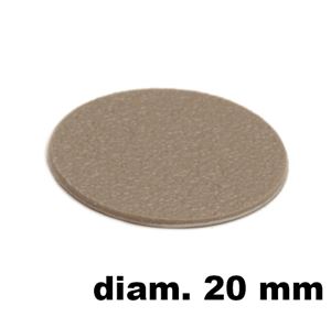 Immagine di tappi adesivi abs diam. mm. 20 tortora 5202 foglio 15 tappi                                                                                           