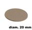 Immagine di tappi adesivi abs diam. mm. 20 tortora 5202 foglio 15 tappi                                                                                           