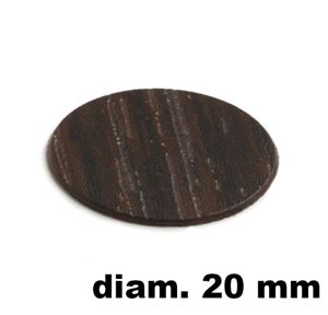 Immagine di tappi adesivi abs diam. mm. 20 wenge'   994plr2 foglio 15 tappi                                                                                           