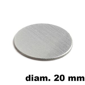 Immagine di tappi adesivi abs diam. mm. 20 alu met   07 foglio 15 tappi                                                                                           