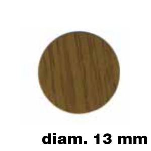 Immagine di = tappi adesivi sfusi mm. 13 noce mar. - confezione da  20 pezzi