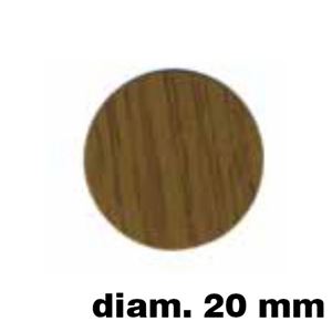 Immagine di = tappi adesivi sfusi mm. 20 noce mar. - confezione da  15 pezzi