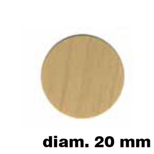 Immagine di tappi adesivi  mm. 20 frassino buste  90 tappi                                                                                           