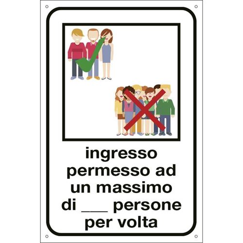 Immagine di cartelli indicazioni alluminio 200x300 35332 ingresso permesso ad un ...                                                                                           