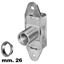 Immagine di serrature extr 923 aste rotant mm. 26 sx nich. solo corpo s/cilindro                                                                                           