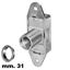 Immagine di serrature extr 923 aste rotant mm. 31 sx nich. solo corpo s/cilindro                                                                                           