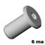 Immagine di borchie tpl c/esag. d.19 fe 6ma x 16 zinc. gambo diam. mm.9 ch.5 - confezione da  250 pezzi