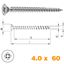 Immagine di viti unix plus tps croce pozi 4.0x 60 zinc. tfix mm. 24 - confezione da  200 pezzi
