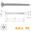 Immagine di viti unix plus tps croce pozi 4.0x 70 zinc. tfix mm. 28 - confezione da  200 pezzi