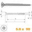 Immagine di viti unix plus tps croce pozi 5.0x 90 zinc. tfix mm. 36 - confezione da  200 pezzi