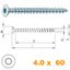 Immagine di viti unix plus tps croce torx 4.0x 60 zinc. tfix mm. 24 - t20 - confezione da  200 pezzi