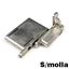 Immagine di cerniere ankor ds s/molla dx nichel c/cover grigio chiaro                                                                                           