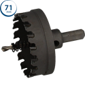 Immagine di fresa a tazza Profit Hm Cutter diametro mm 71 con punta di centraggio 
