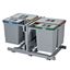 Immagine di pattumiere angolo magic waste l>=400 dx grigio c/4 secchi e 2 cestelli                                                                                           