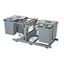 Immagine di pattumiere angolo magic waste l>=600 dx grigio c/4 secchi e 4 cestelli                                                                                           