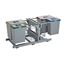Immagine di pattumiere angolo magic waste l>=600 sx grigio c/4 secchi e 4 cestelli                                                                                           