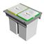 Immagine di pattumiere antaro m l450/18 2 secchi grigio 24 + 24 lt.                                                                                           