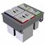 Immagine di pattumiere legrabox c l600/18 4 secchi grigio 24 + 24 + 8 + 8 lt.                                                                                           