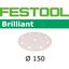 Immagine di dischi abrasivi brilliant d150  8f/120 p150/100 busta 100 dischi                                                                                           