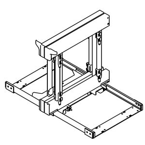 Immagine di cestelli corner compact telai h 501 l 700 arg. s/kit - s/cesti - dx/sx                                                                                           