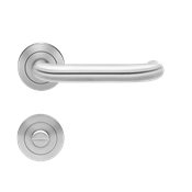Immagine di maniglie kreta c/nottolino inox satinato nottolino bagno                                                                                           