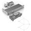 Immagine di cardini pivotica pro100 bi 90 set inox sat. 3 posizioni +90°/0°/-90°                                                                                           