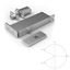 Immagine di cardini pivotica pro100 std90 set inox sat. 3 posizioni +90°/0°/-90°                                                                                           